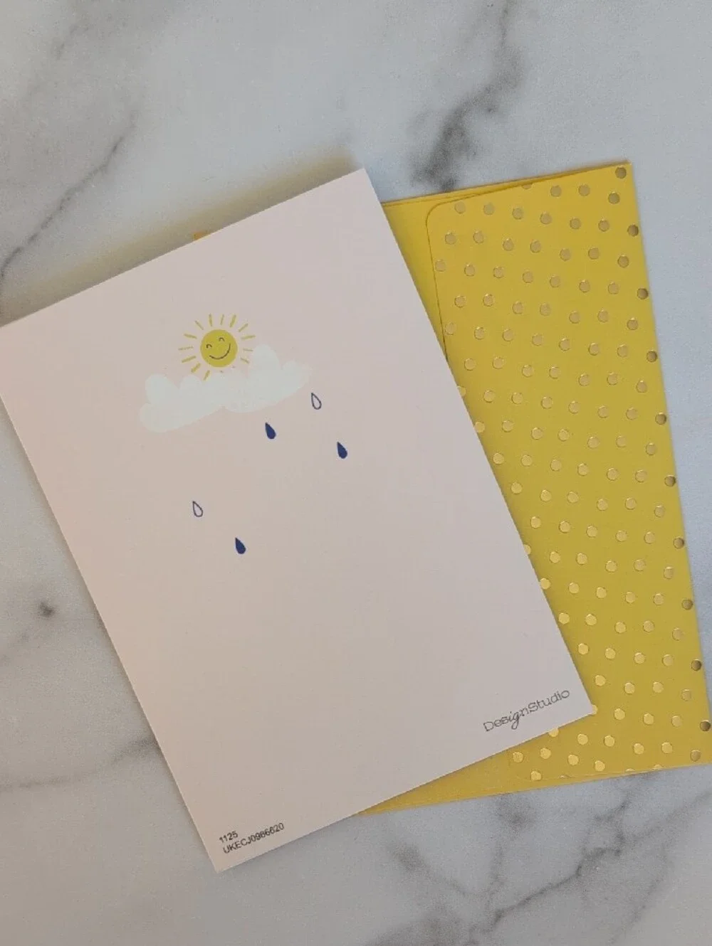 Get Well Soon Card with Yellow Envelope